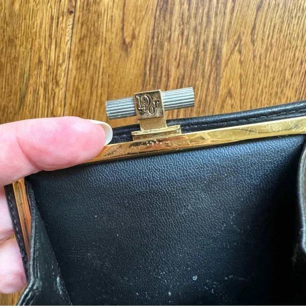 ⚡️Christian Dior Black Leather Compact Wallet (w/ COA)